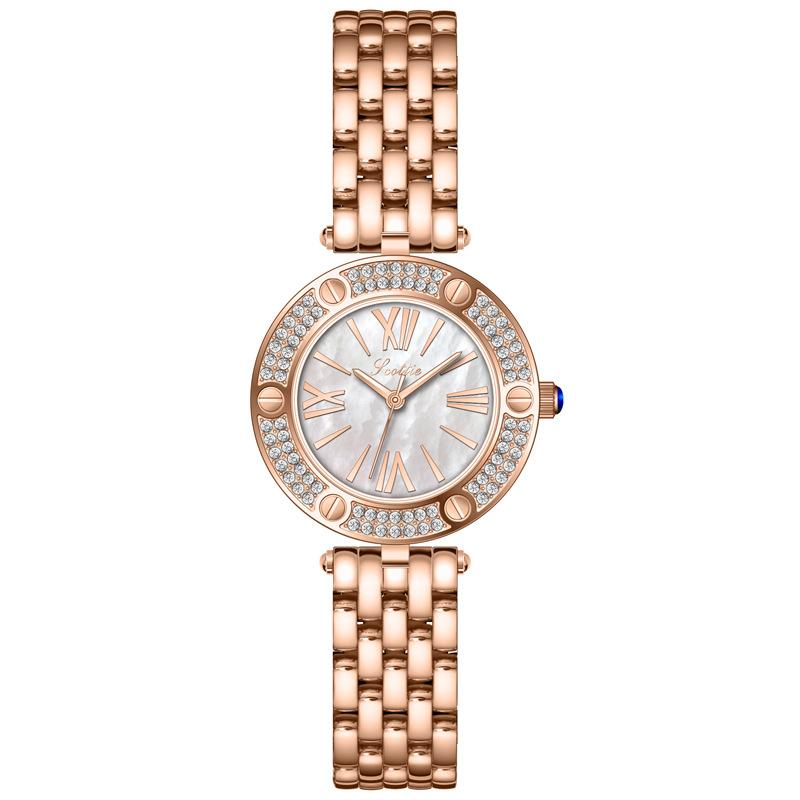 Watch Female Niche Ladies Watch Sense Small Fragrant Wind Fritillary Face Steel Belt Women'S Watch 9620