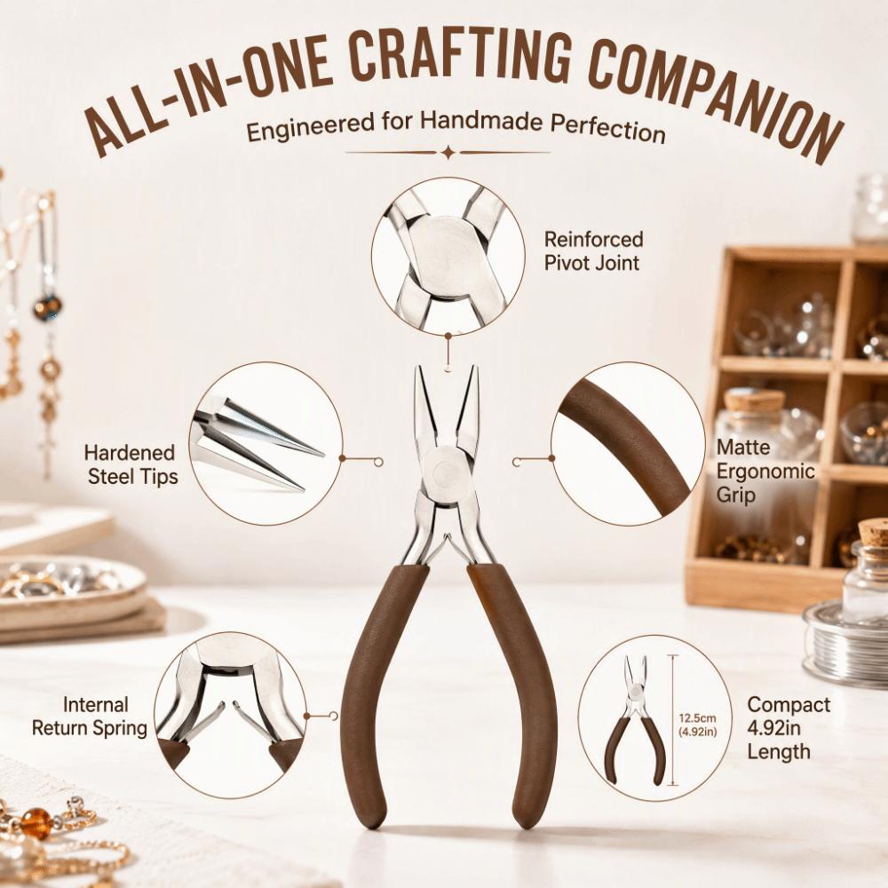 Flat Pliers Cutting Wire Pliers Beading Concave Pliers Mini Jewelry Making Pliers Jewelry