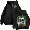 De Beruchte Conor McGregor De Koning Jas Sweatshirt Jassen Heren Geweld Esthetiek Rits Hoodie Mode Casual Rits Hoodie