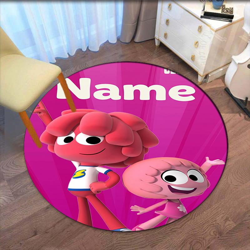 Custom Name Jelly Jamm Printed Round Rug Carpet Chair Rug Area Rug Entryway Doormats,for Office Chair Living Room Bedroom Kitchen Room.