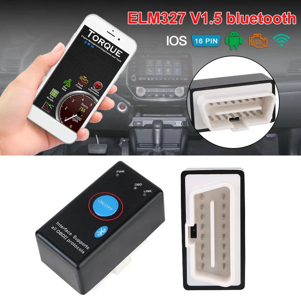Bluetooth ELM327 V15 OBD2 Car Diagnostic Tool with On/Off Switch Wireless Scanner for Android Car Codes Repair Car Scanner