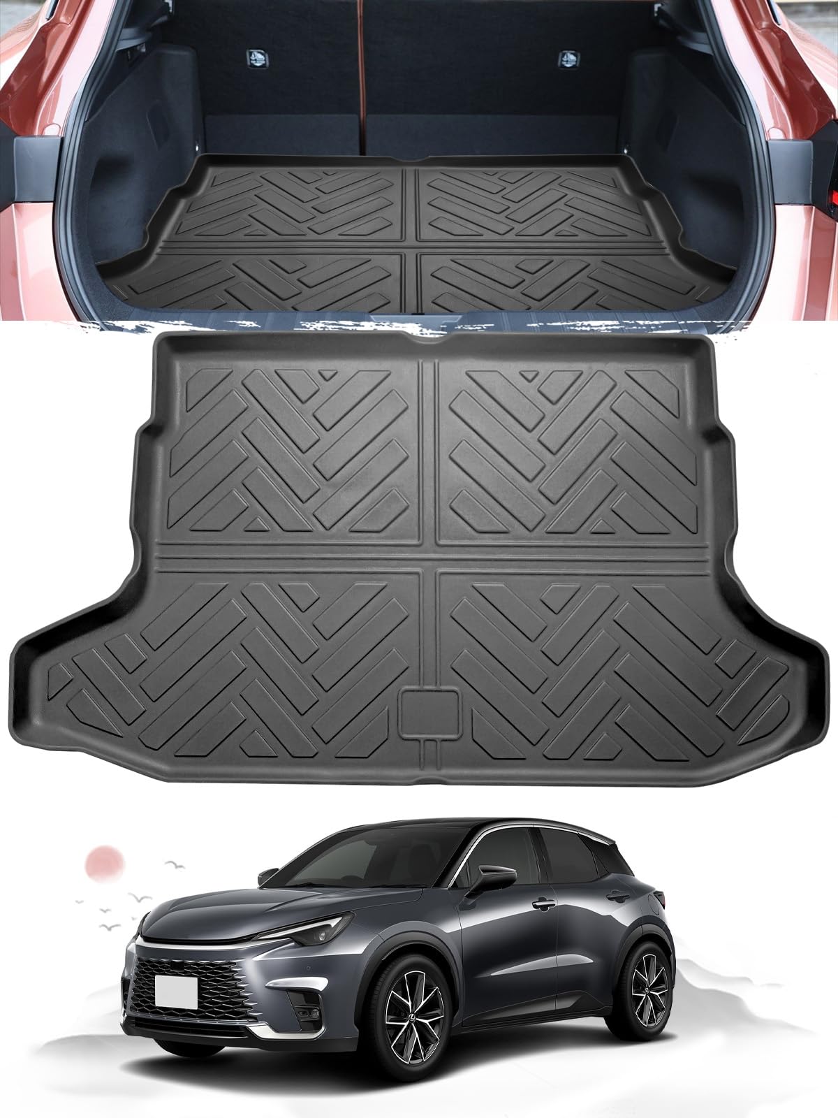 

ruiya Складной Новый Коврик для Багажника Lexus LBX Только для 2WD LBX Lexus Поддон для Багажника 3D Коврик для Багажника Водонепроницаемый Материал TPE Устойчивый к Пятнам Сверхпрочный Легко