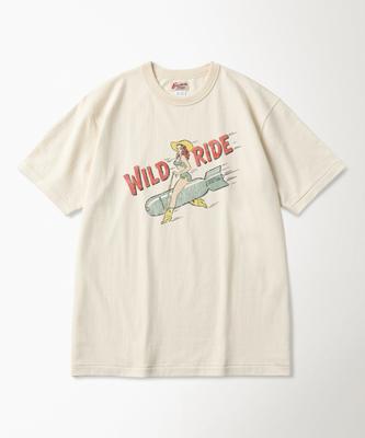 Beulonseun Bomb Girl Loopwheeled Graphic Tee Apricot