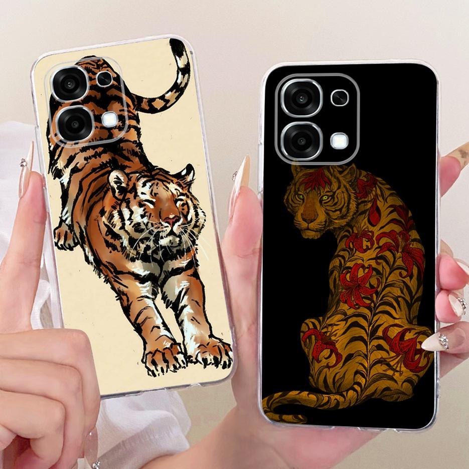 For Oppo A6 Pro 5G Case CPH2781 Cute Lion Tiger Dragon Luxury Painted Cover Soft Slim Phone Case For Oppo A6 Pro A6Pro 4G Fundas