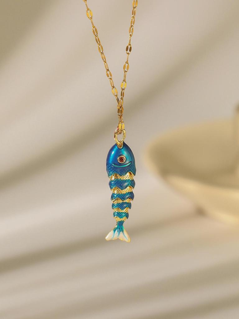 Boho rybí náhrdelník: Prázdninový styl, Lehký luxus klíční kosti, Doprava zdarma