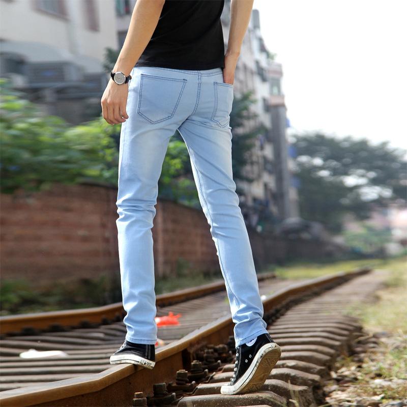 Erkek Skinny Jean Erkek Erkek Kalem Pantolon Jean Dar Pantolon