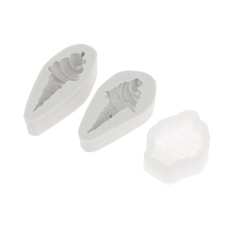 Ice Cream Cone Chocolate Fondant Silicone Mold  Baby Birthday Cake Mold