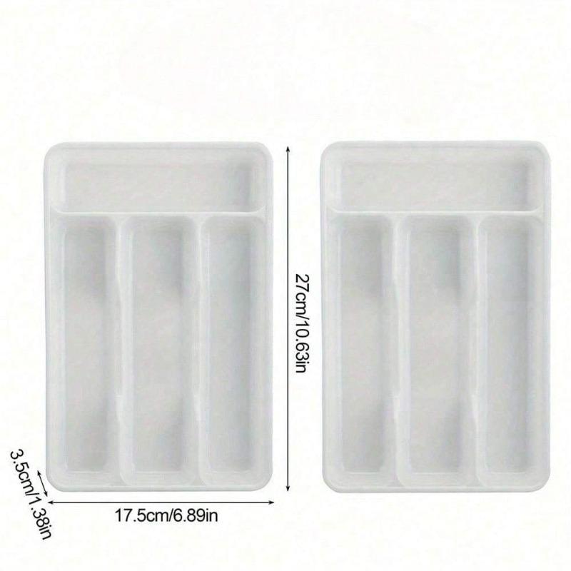 Cutlery Organizer Tray Kitchen Drawer Storage for Knives Forks Spoons with Compartment Divider Utensil Holder for Efficient