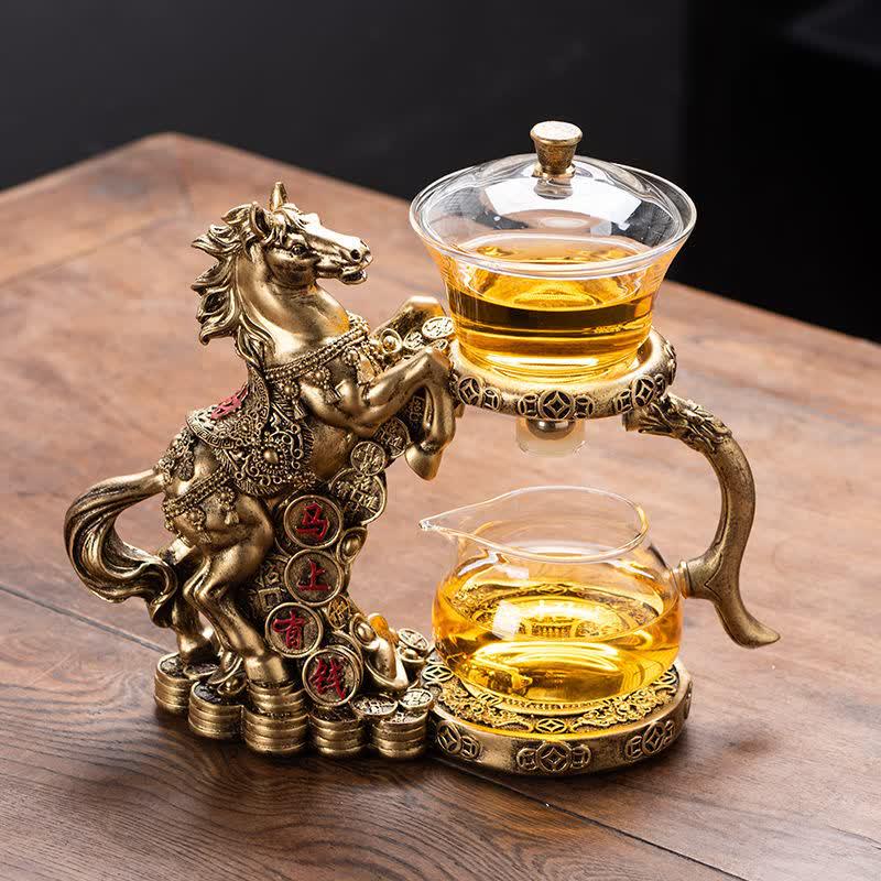 Lailuo Retro Horse Automatic Magnetic Tea Set