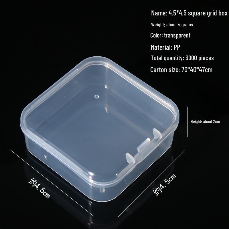 Transparent Storage Box for Electronics, Jewelry, Tools, Plastic Parts, and Fishing Tackle with Large Fixed Grids