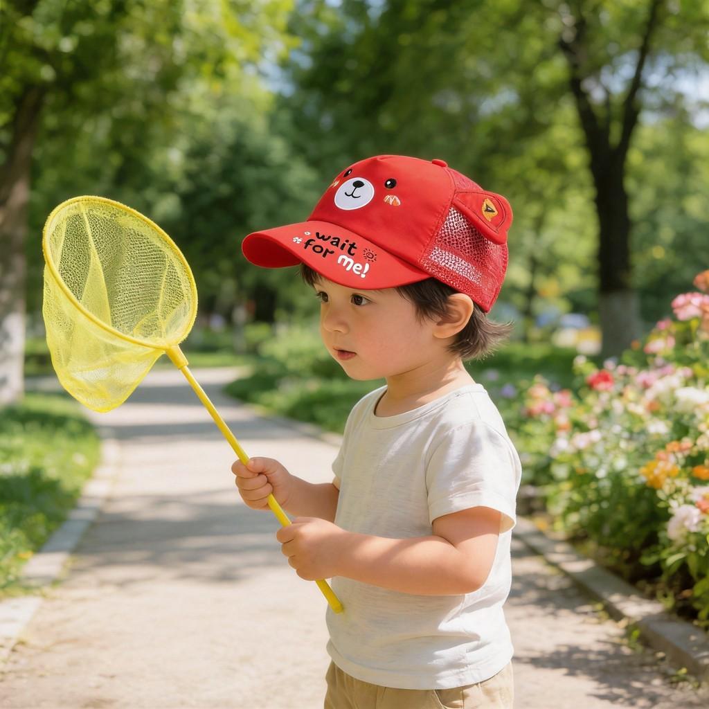 Summer Girls Cartoon Animal Mesh Baseball Cap With Sunblock And Ventilation For Outdoor Activities