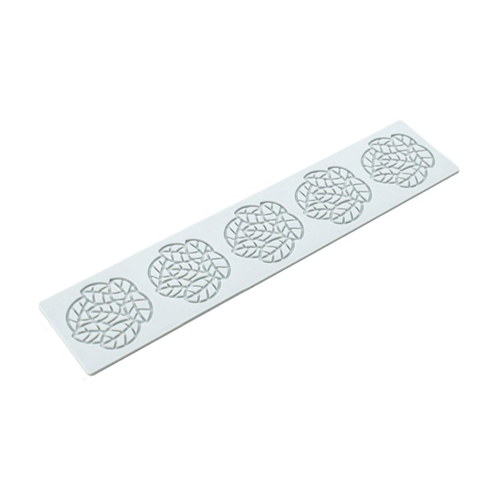 Silicone Lace Mat for Fondant Leaf Heart Bubble Pattern DIY Baking Decorating Tool