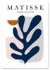 Poster Navy Blue Leaf Matisse