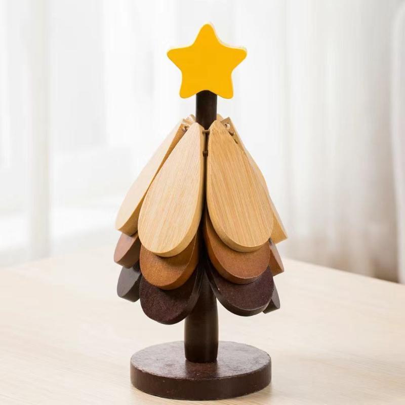 

Теплоизоляционный коврик для дерева, обеденный стол из цельного дерева, коврик для горшка, коврик для праздника, креативное и персонализированное украшение для дома