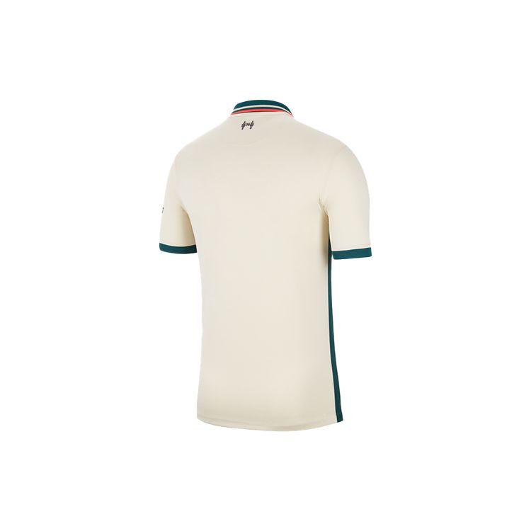 Nike Tricou de fotbal cu mânecă scurtă Liverpool, deplasare, versiunea pentru fani, bărbați, maiuri, fildeș-alb DB2558-111