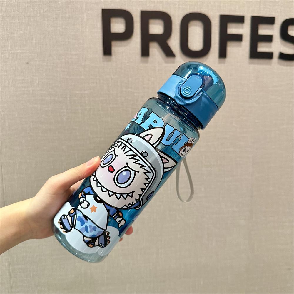 Plastikbecher Hochwertiger Cartoon Hüpfbecher Direktes Trinken Tragbar Niedlicher Wasserbecher