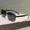 New Square Frameless Cut Edge Sunglasses for Driving and Fishing Trendy and Fashionable Anti Glare Sunglasses