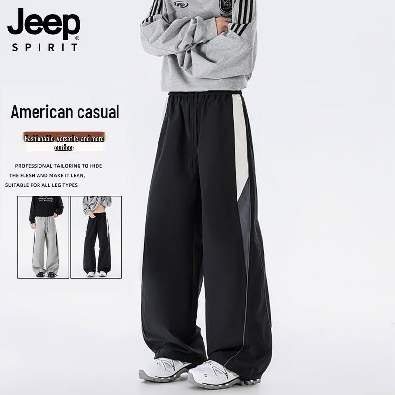 

JEEP SPIRIT Men s Retro Loose Straight Outdoor Pants XL