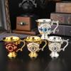 Elegant Zinc Alloy Wine Cup With Handle European Style Shot Glass Wedding Toasting 1-100ml Luxury Home Barware