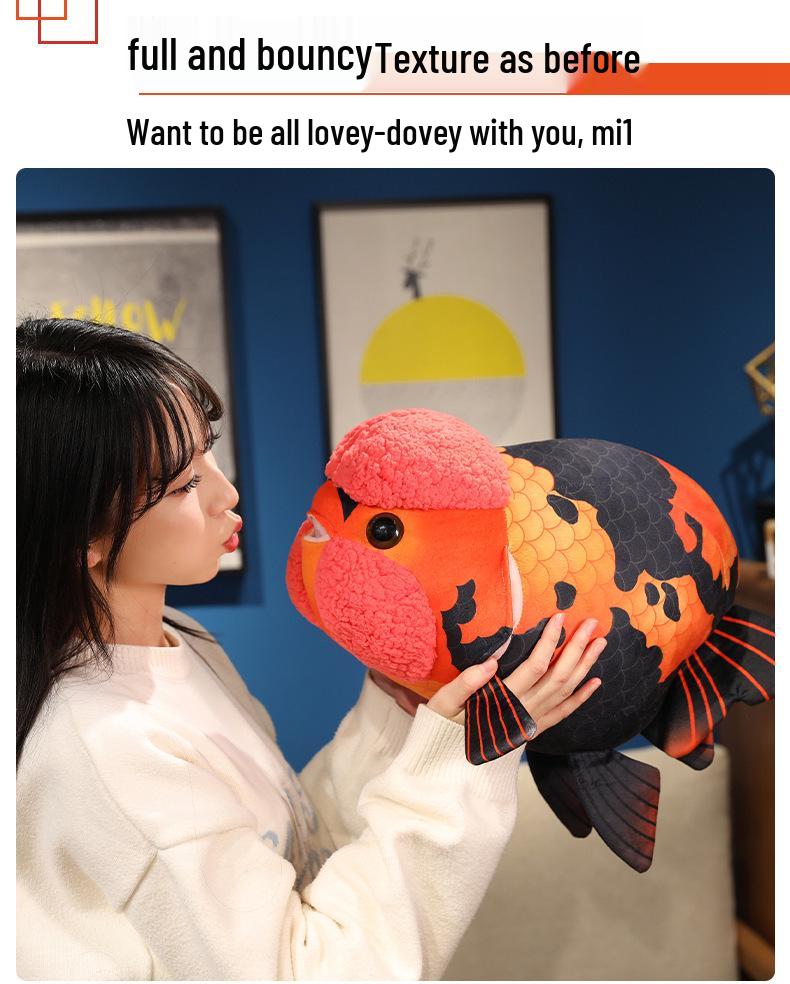 Ryukin Fish Plush Toy - Cute Clownfish Doll & Goldfish Cushion, Perfect Baby Birthday Gift