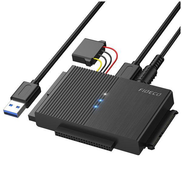 

FIDECO USB3.0 to IDE Adapter Set, Black, ABS, AC100-240V, US Standard Other