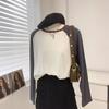 Snowflake Cotton Raglan Sleeve Sun Protection Cardigan Women's 2025 Summer Round Neck Oversized Long Sleeve T-shirt.