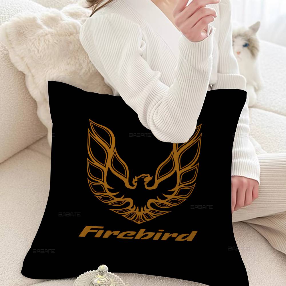 P-Pontiac F-Firebird Logo Trans-Am Pillow Cover For Bedroom Room And Living Room Sofa Decorative Cushion Cover