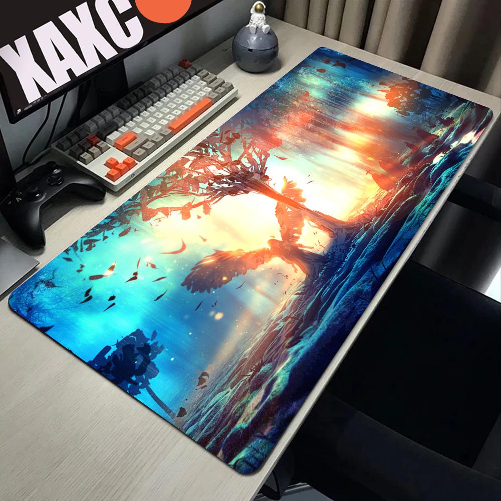 Magic Forest Tree Mouse Pad Large Computer Keyboard Animation Game Mousepad Chess and Card TCG Desk Mat Compatible MTG RPG CCG