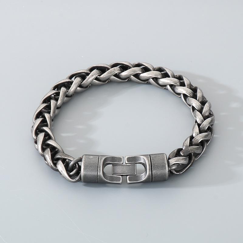 KALEN Polished Stainless Steel Keel Chain for Men Punk Thick Tide Men s Flower Basket Chain Jewelry 10MM Vintage Accessories 10mm wide22cm