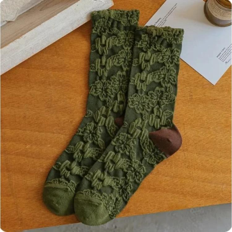 AB version asymmetrical couple trend medium high cotton color socks