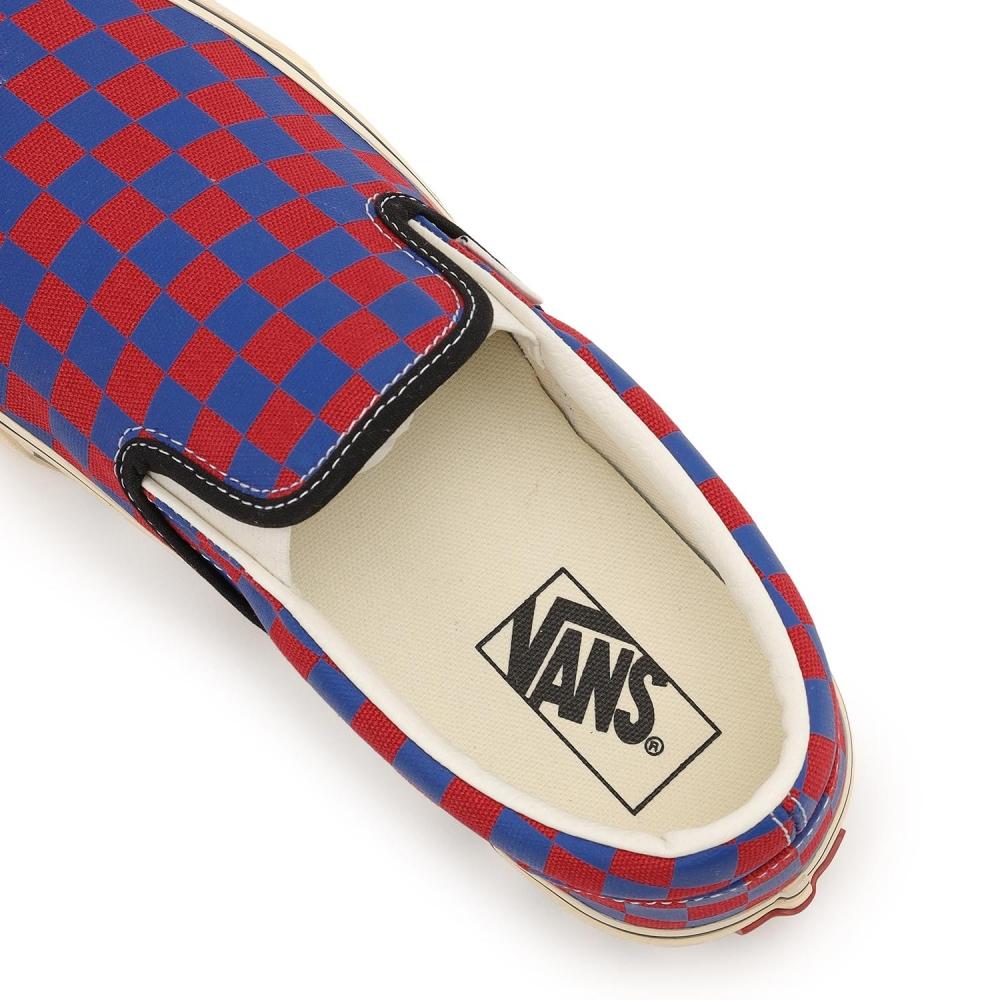 Vans Slip On Chk Red Blue Vn000dahrdb Chk Red Blue