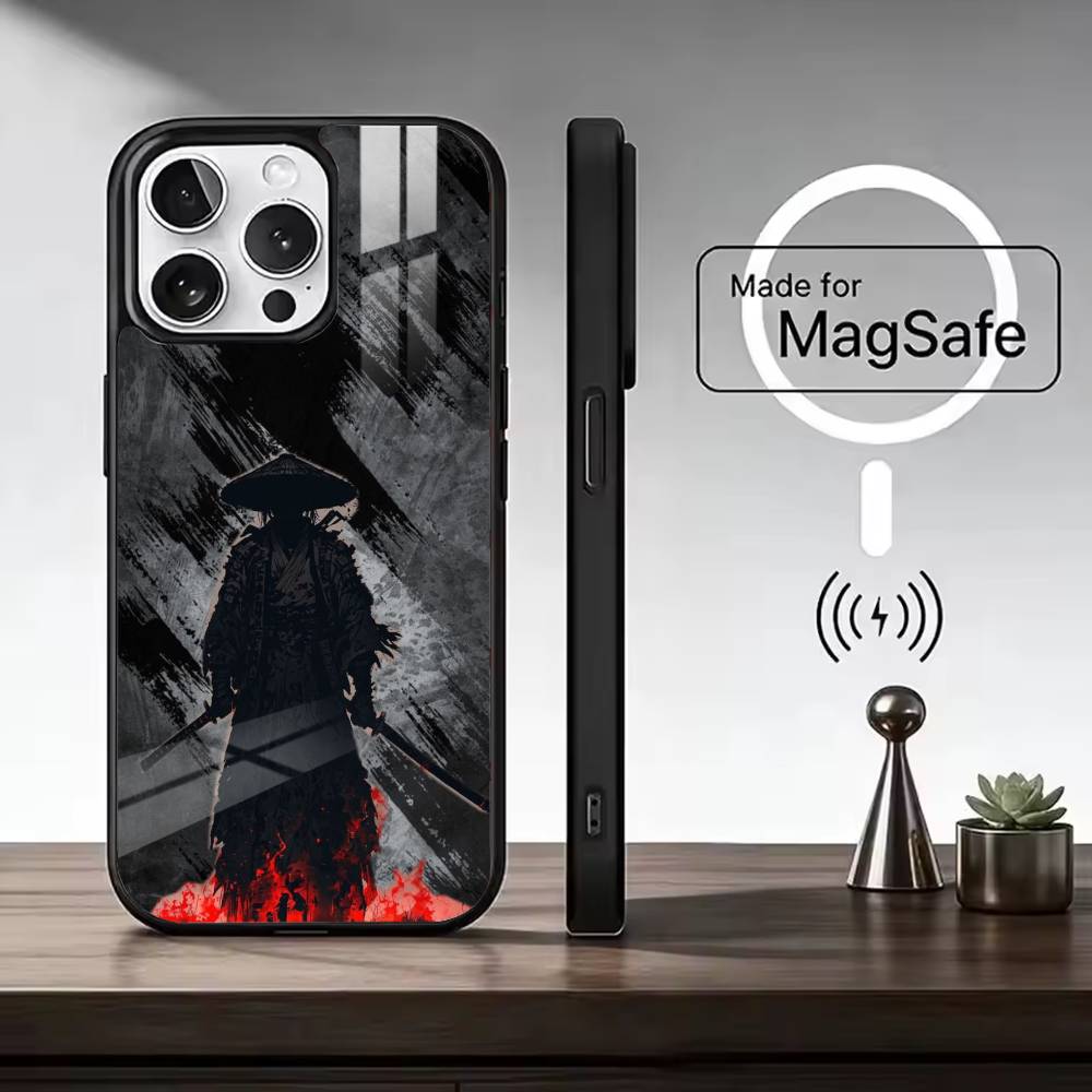 Personalized Japanese B-Bushido Phone Case For iPhone17,16,15,14,13,12,11 Plus,Pro Max, New Magnetic Wireless Charging