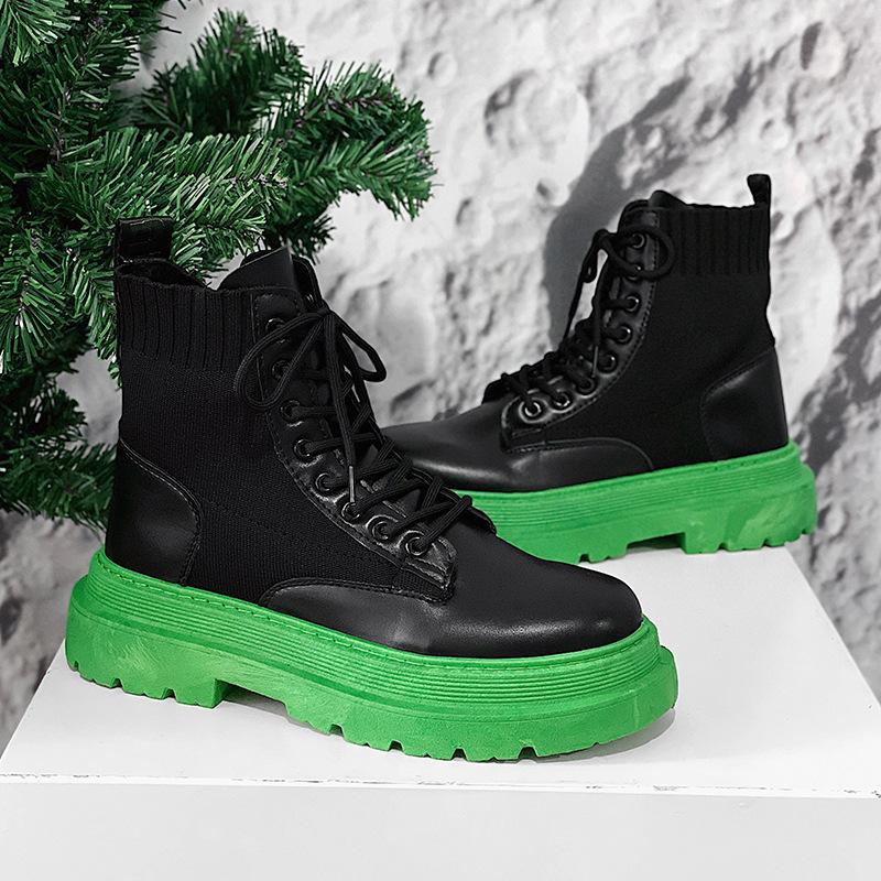 

Martin boots British leather boots platform 2025 spring and autumn new men s boots flying woven boots men s Martin boots 44