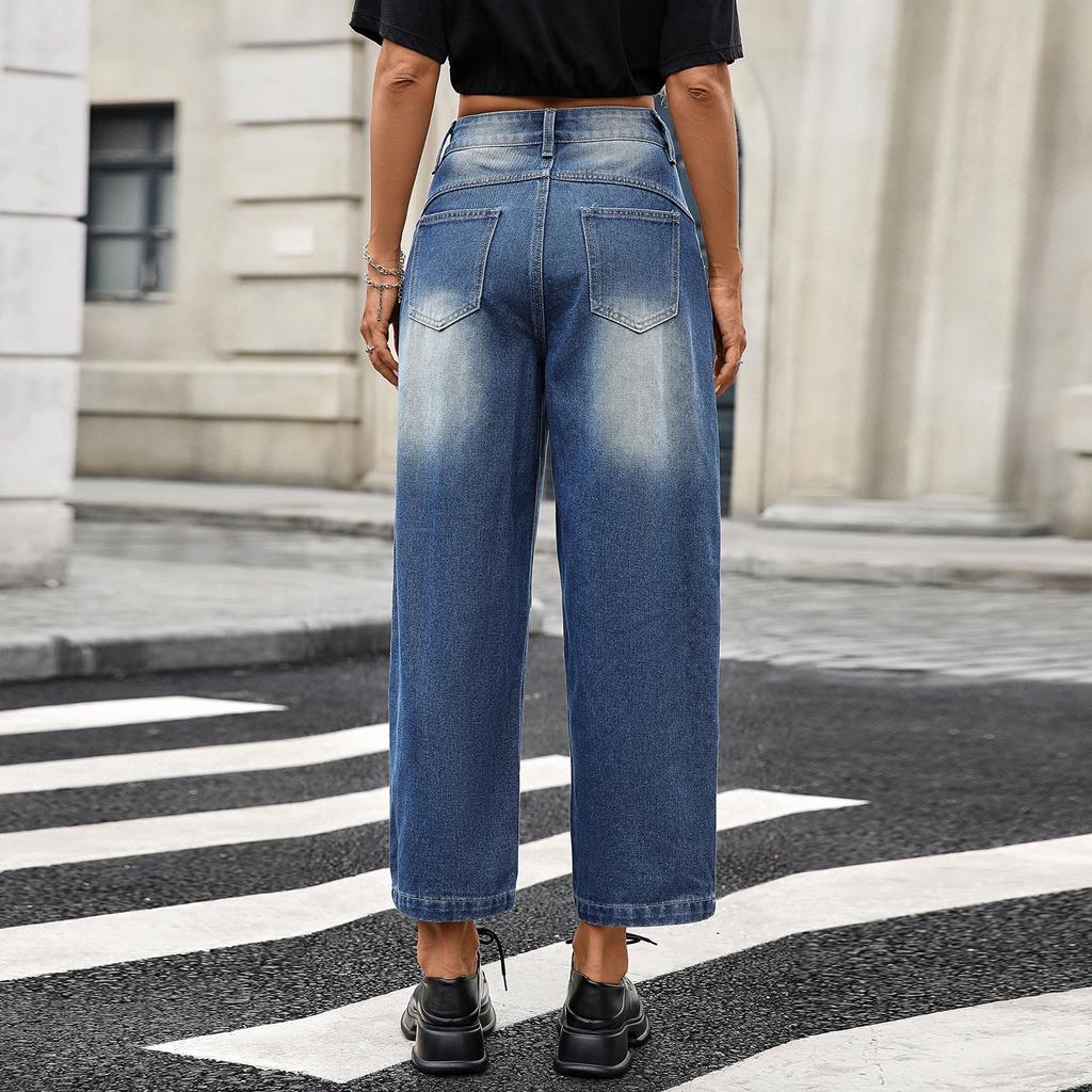 Women's Straight Pants Fashion Casual Pants Nine Point Harlan Pants