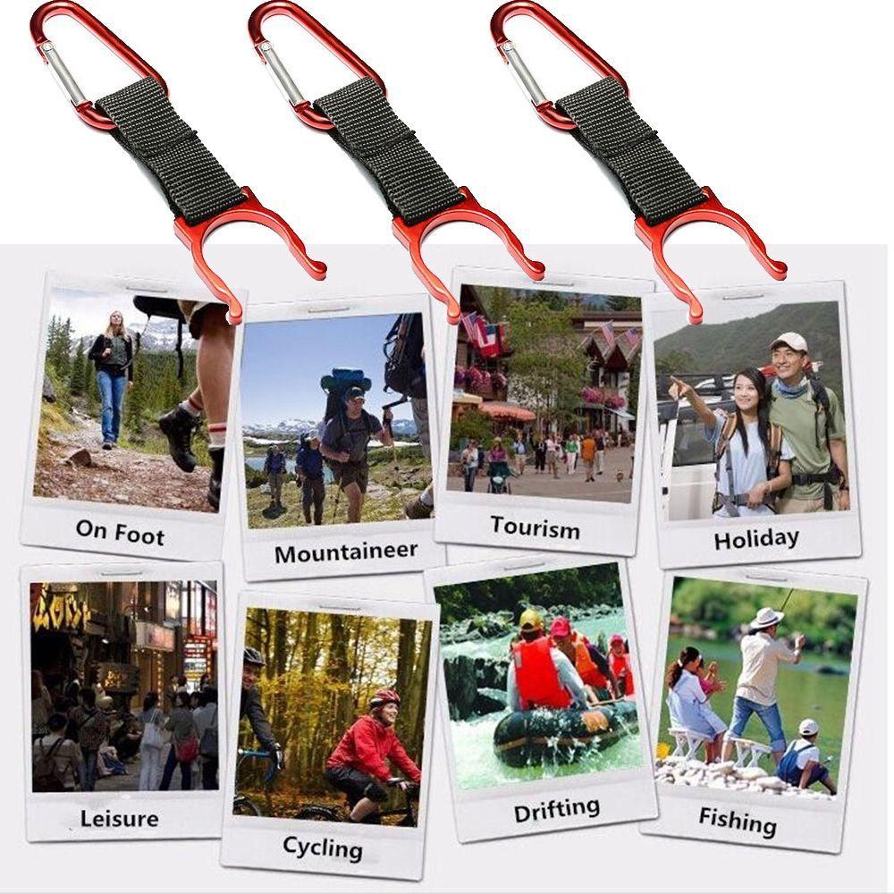 High Quality Portable Water Bottle Buckle Carabiner Keychain Buckles Carrying Clip Hook Kettle Holder