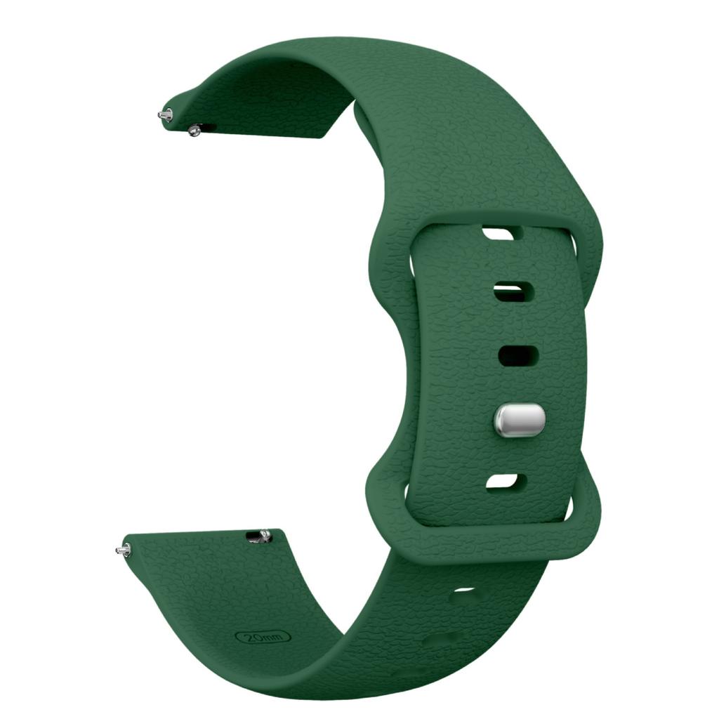 18mm Silicone Watch Band for Huawei Watch GT 6 41mm/GT 5 41mm/GT 4 41mm Litchi Texture Strap with Butterfly Buckle