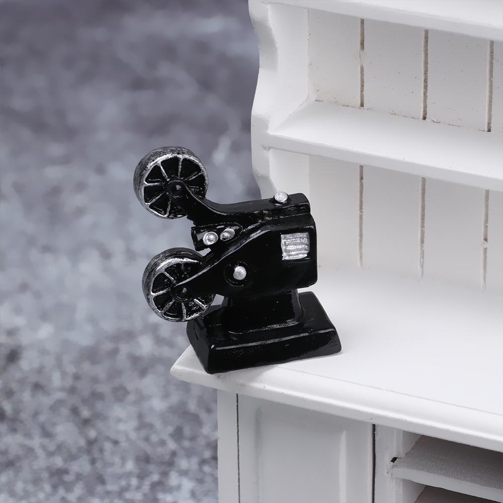 Retro Dollhouse Ornaments Toy Home Decor Mini Pianos TV Model Furniture Figurine Telephone