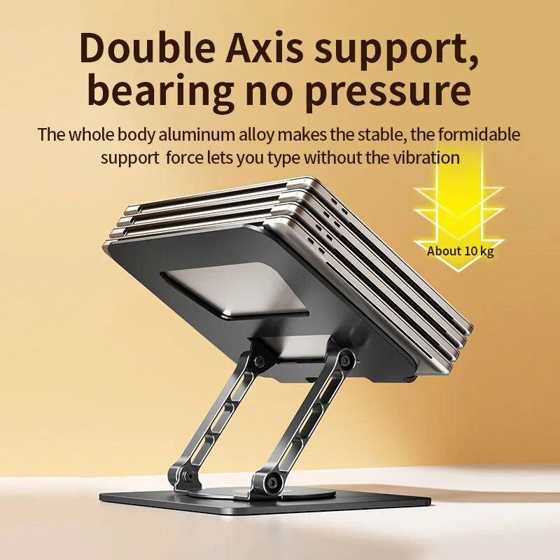 LS652 Laptop Stand Aluminium Alloy Foldable Tablet Rotale Stand Macbook Laptop Portable Fold Holder Cooling Bracket Support