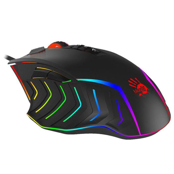Souris De Jeu - A4TECH - J95 - 8000 DPI - Patins Métalliques - Rétroéclairage RGB
