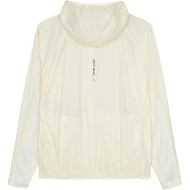 Anta Outdoor Series Solid Color Zipper Hooded Comfortable Breathable Sports Jacket Unisex Jacket Light-Feather-White 172430602-1