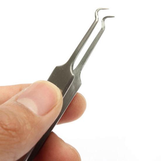 Pimple Comedone Tweezers Remover Tool Bend Curved Face Blackhead Acne Clips