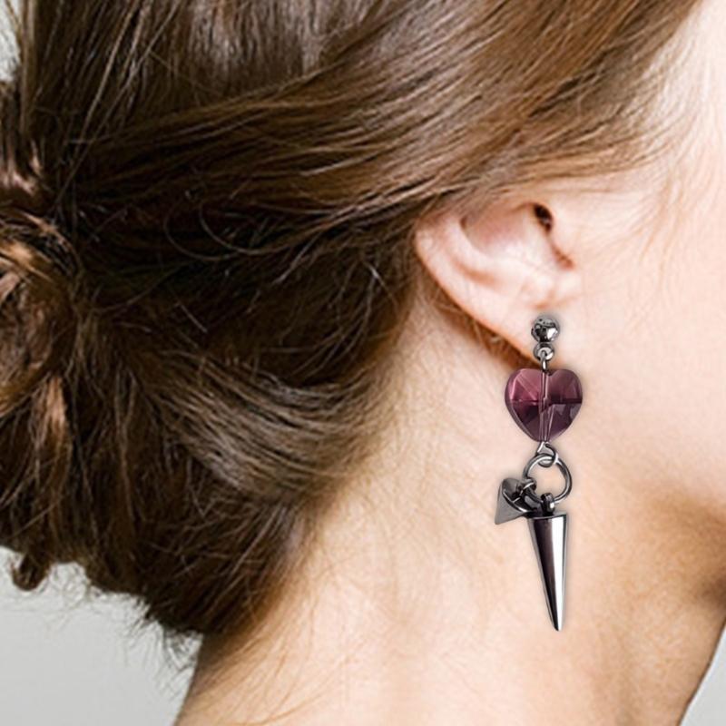 Elegant Cone Studs Earrings Featuring Delicate Heart Design Perfect for Fashion Forward Women and Trendsetters