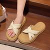 Sandals with skirts are beautiful and cool slippers for women's 2025 summer new French platform slippers for women's summer wear
