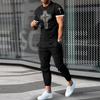 Set Estivi Uomo Tuta T-shirt Pantaloni Completi 2 Pezzi Moda Pantaloni Casual Oversize Abbigliamento Uomo Abbigliamento Sportivo Jogging
