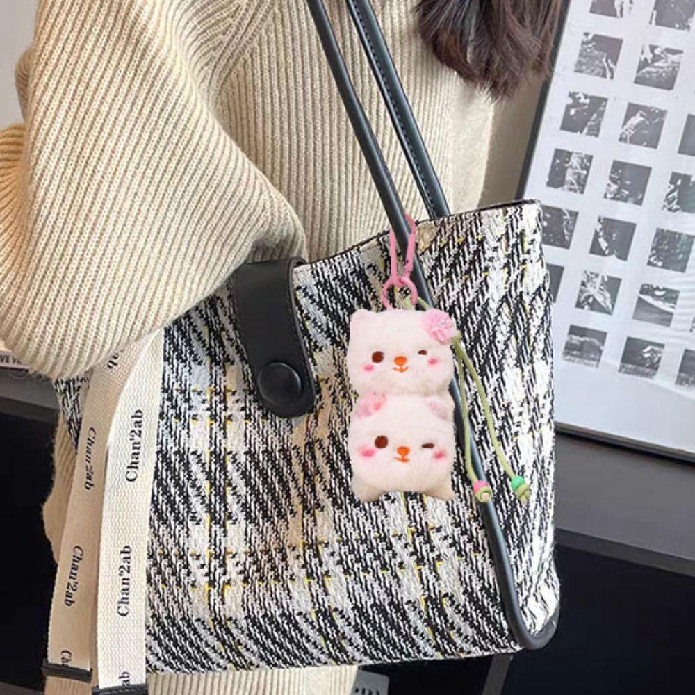 PP Cotton Rabbit Stuffed Plush Keyring Collection Stuffed Animal Pendant  Kids Gifts