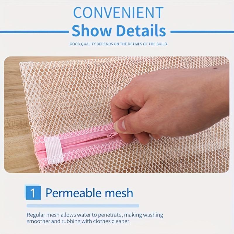Laundry Bag Set, Thick Mesh Storage Bag, Protective Washing Bag, Polyester Mesh Zipper Bag, Suitable for Various Clothes, Travel Storage Bag