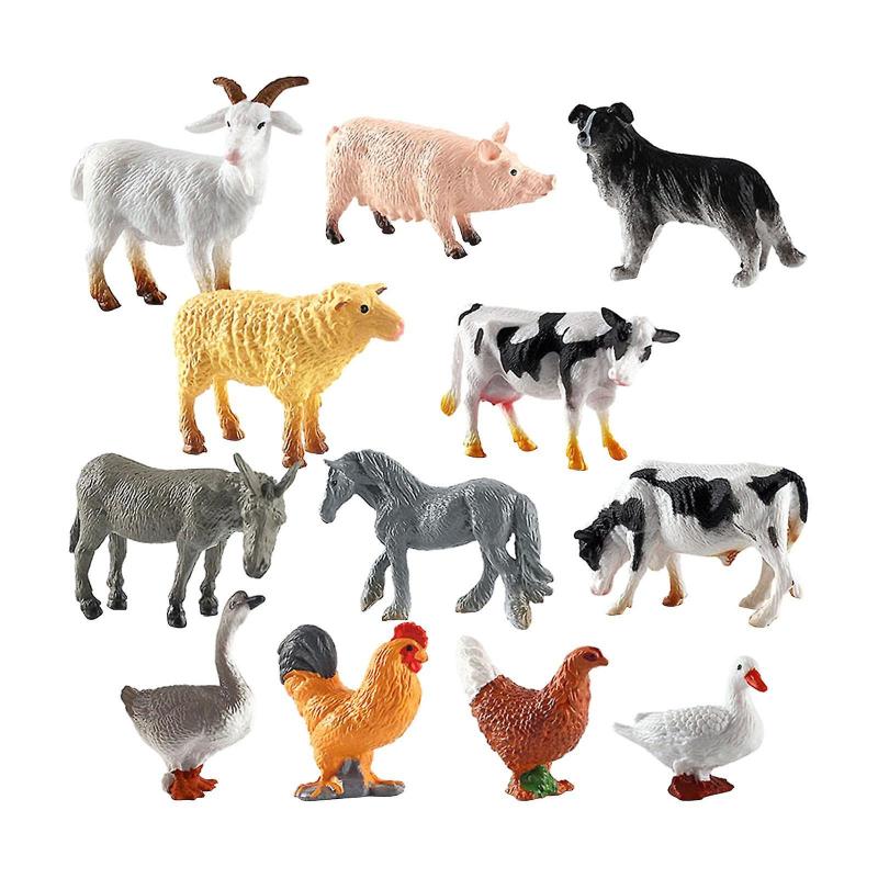 36Pcs Sand Table Farm Scene Playset Realistic DIY Toy for Fairy Garden