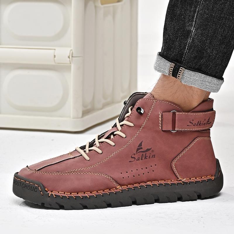 Leather Shoes Casual Sneakers Men Shoes Driving Comfortable Split Leather Shoes Men Loafers Moccasins Tooling Shoes
