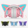 Cute for Cat Ear Pattern Kids Headset Bluetooth-compatible5.0 Headphone Best Present for Girls Boys Birthday Party New Y