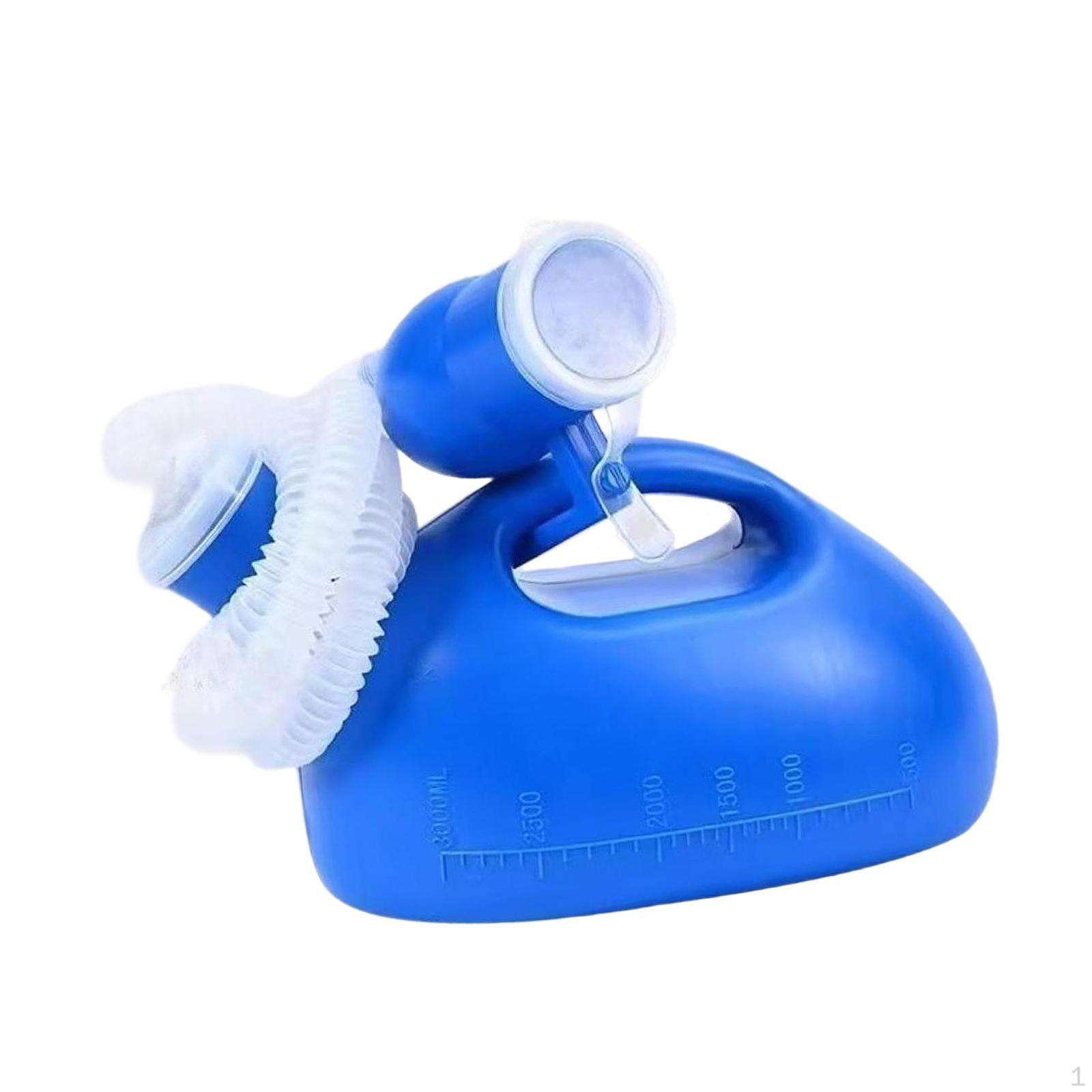 

Мужская бутылка для мочи большой вместимости, мужской горшок, контейнер для мочи для пожилых людей, для путешествий with 1.6m Hose синий